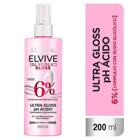 Acidifier/UltraGloss Elvive Glycolic Gloss 200 ml